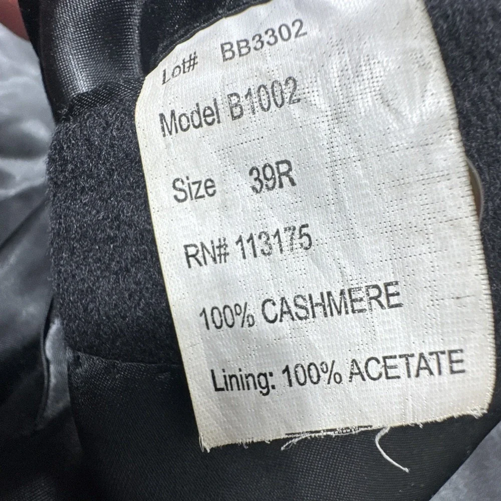 Men's 100% Cashmere Sport Coat Blazer Marshall Fields Sz 39 Black Formal Wedding